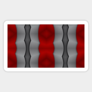 Stripes in Red and Gray Magnet